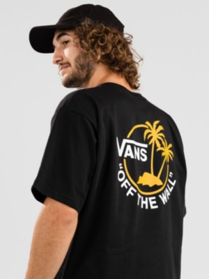 Vans black hot sale and yellow shirt